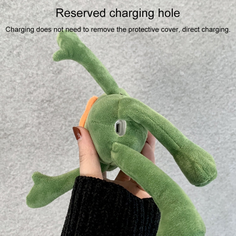 For AirPods 1 / 2 Plush Sad Frog Shape Earphone Protective Case with Hook - HoMEdemic™ 