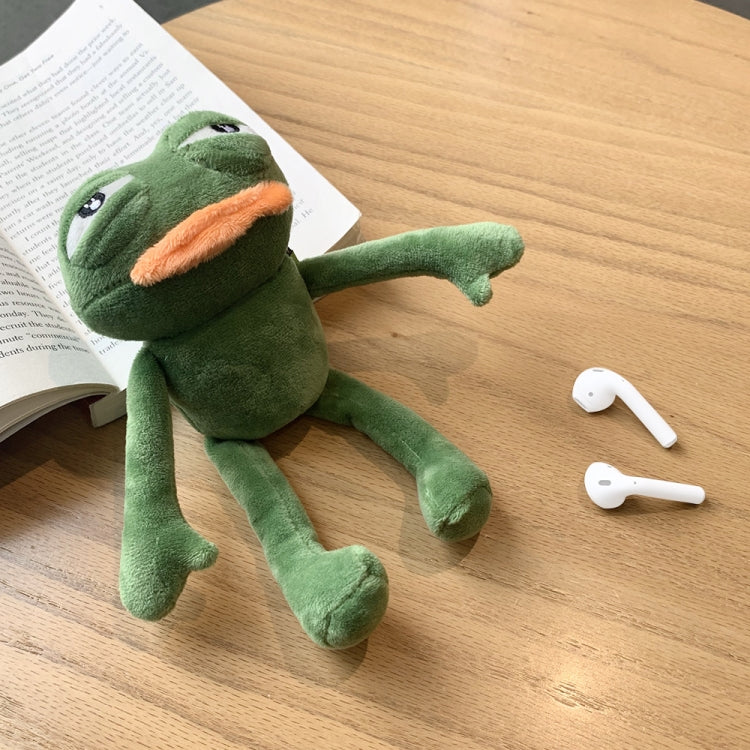 For AirPods 1 / 2 Plush Sad Frog Shape Earphone Protective Case with Hook - HoMEdemic™ 