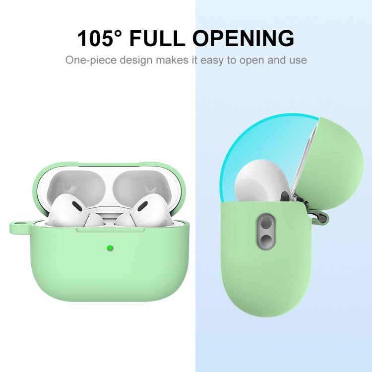For Apple AirPods Pro 2 2022 ENKAY Thickened Silicone Protective Case with Keychain(Mint Green) - HoMEdemic™ 
