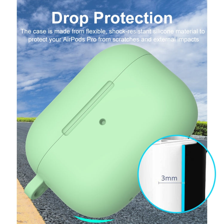 For Apple AirPods Pro 2 2022 ENKAY Thickened Silicone Protective Case with Keychain(Mint Green) - HoMEdemic™ 