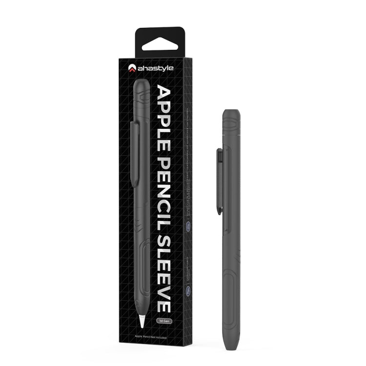 For Apple Pencil 1 AhaStyle PT141 Triple Defense Pen Clip Silicone Protective Case(Midnight Blue) - HoMEdemic™ 