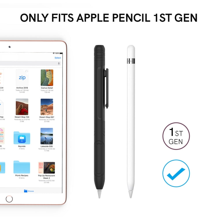 For Apple Pencil 1 AhaStyle PT141 Triple Defense Pen Clip Silicone Protective Case(Wine Red) - HoMEdemic™ 