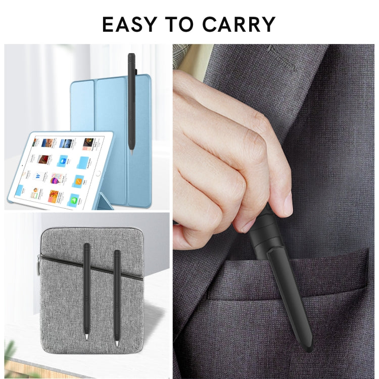 For Apple Pencil 1 AhaStyle PT141 Triple Defense Pen Clip Silicone Protective Case(Wine Red) - HoMEdemic™ 