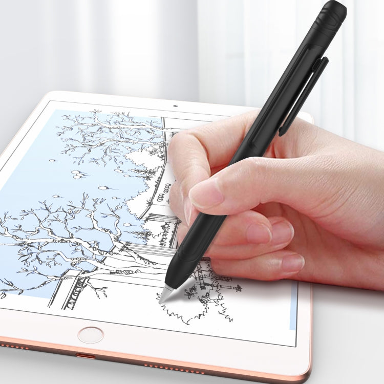 For Apple Pencil 1 AhaStyle PT141 Triple Defense Pen Clip Silicone Protective Case(Wine Red) - HoMEdemic™ 