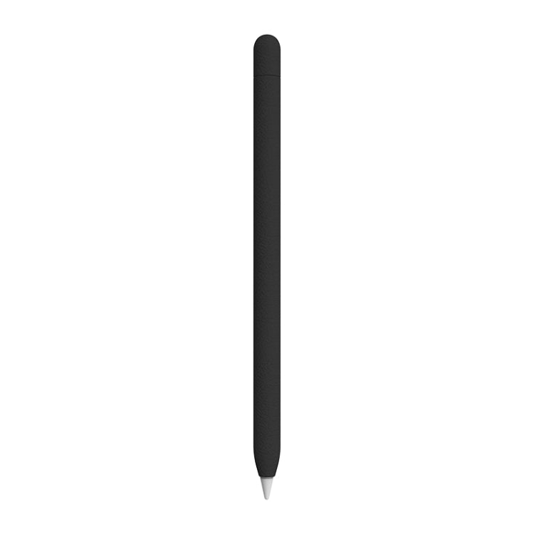 For Apple Pencil 1 LOVE MEI Frosted Leather Texture Silicone Protective Pen Case(Black) - HoMEdemic™ 