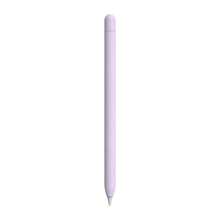 For Apple Pencil 1 LOVE MEI Frosted Leather Texture Silicone Protective Pen Case(Purple) - HoMEdemic™ 
