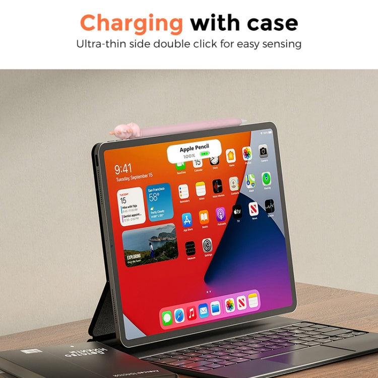 For Apple Pencil 2 AhaStyle Cartoon Dragon Pen Case Capacitive Stylus Silicone Cover(Green) - HoMEdemic™ 