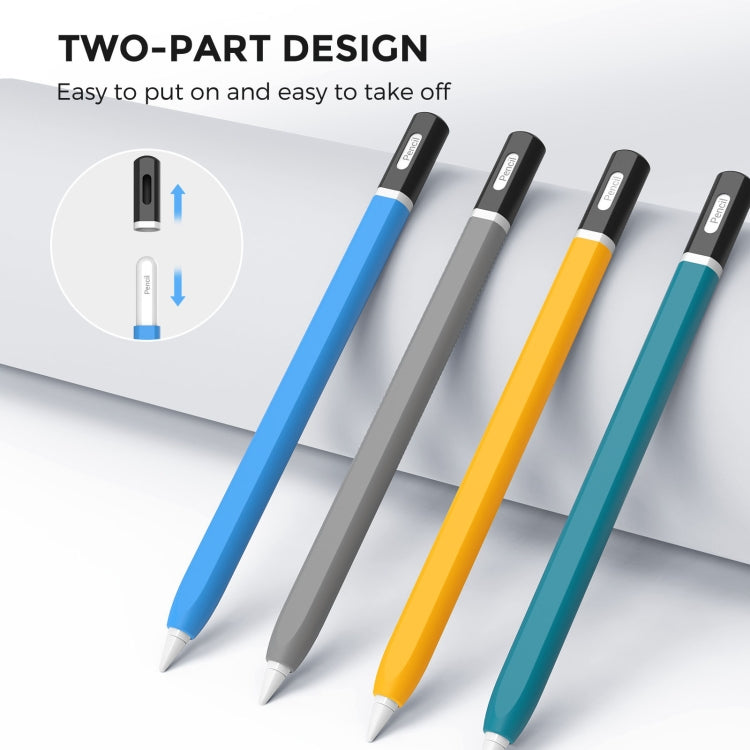 For Apple Pencil 2 AhaStyle JY16-2 Silicone Case Retro Non-slip and Anti-drop Pen Cover(Yellow) - HoMEdemic™ 