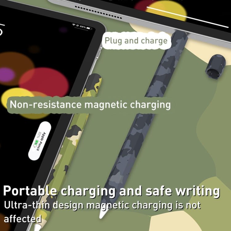 For Apple Pencil 2 LOVE MEI Camouflage Silicone Protective Pen Case(Yellow) - HoMEdemic™ 