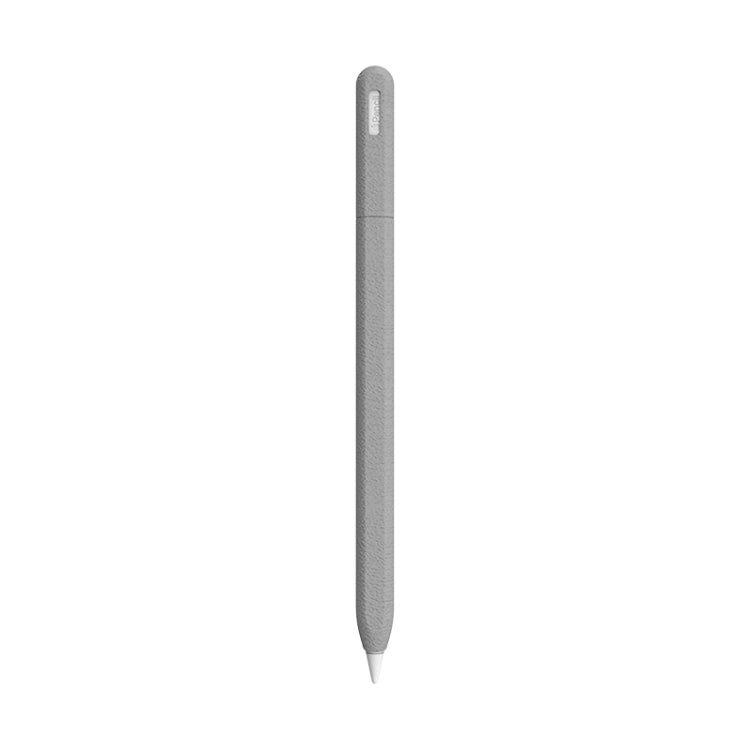 For Apple Pencil 2 LOVE MEI Frosted Leather Texture Silicone Protective Pen Case(Grey) - HoMEdemic™ 