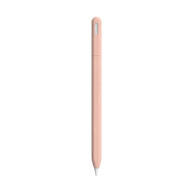 For Apple Pencil 2 LOVE MEI Frosted Leather Texture Silicone Protective Pen Case(Pink) - HoMEdemic™ 