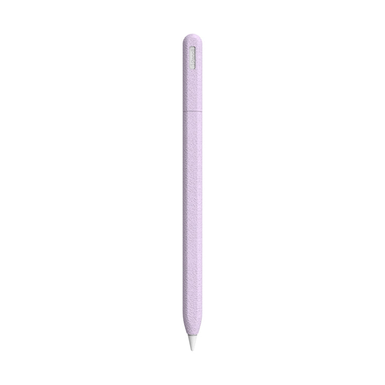 For Apple Pencil 2 LOVE MEI Frosted Leather Texture Silicone Protective Pen Case(Purple) - HoMEdemic™ 