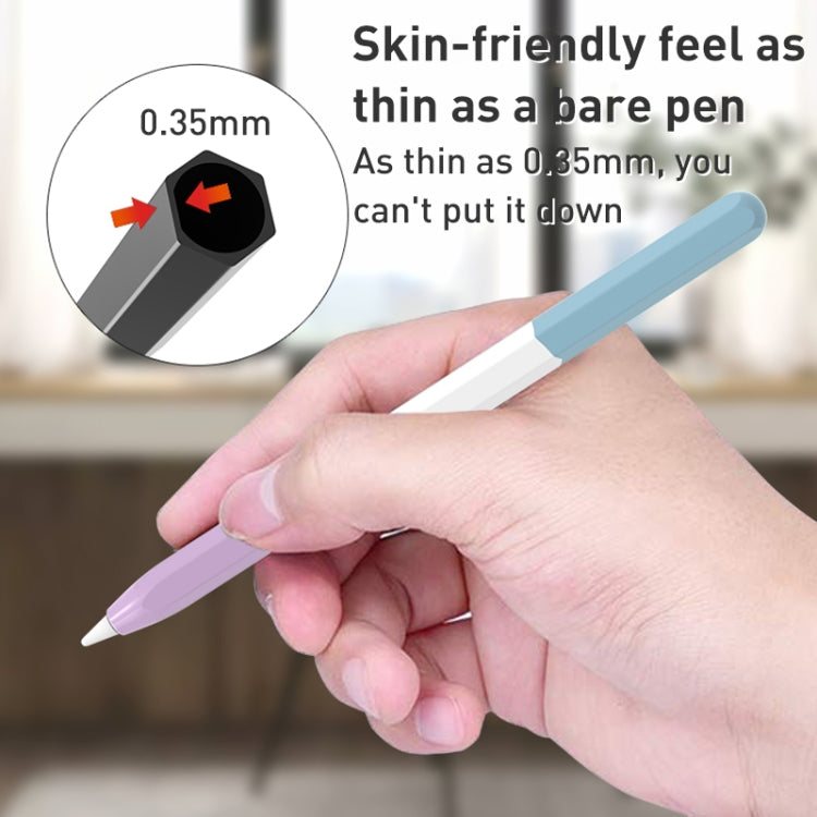 For Apple Pencil 2 LOVE MEI Rainbow Liquid Silicone Protective Pen Case(Blue) - HoMEdemic™ 