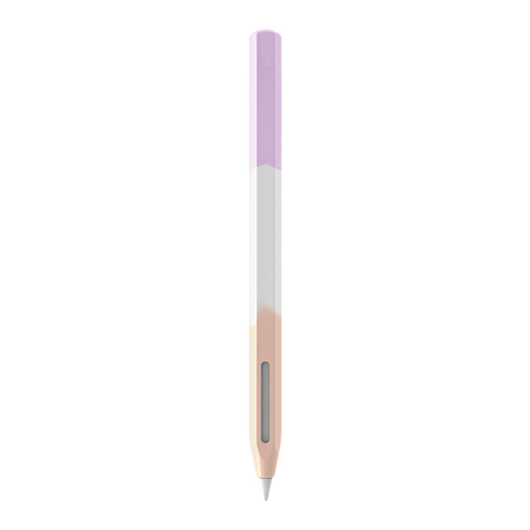 For Apple Pencil 2 LOVE MEI Rainbow Liquid Silicone Protective Pen Case(Purple) - HoMEdemic™ 