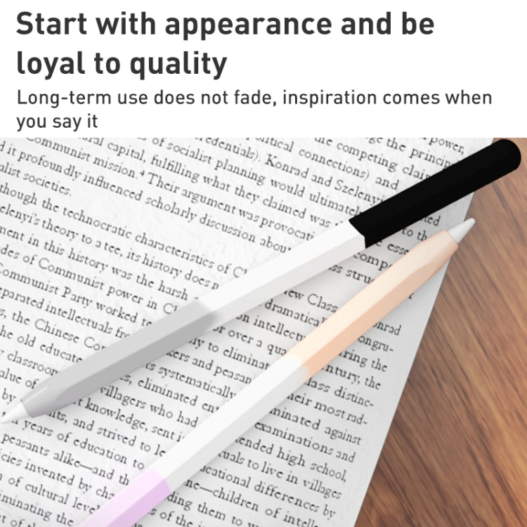 For Apple Pencil 2 LOVE MEI Rainbow Liquid Silicone Protective Pen Case(Yellow) - HoMEdemic™ 