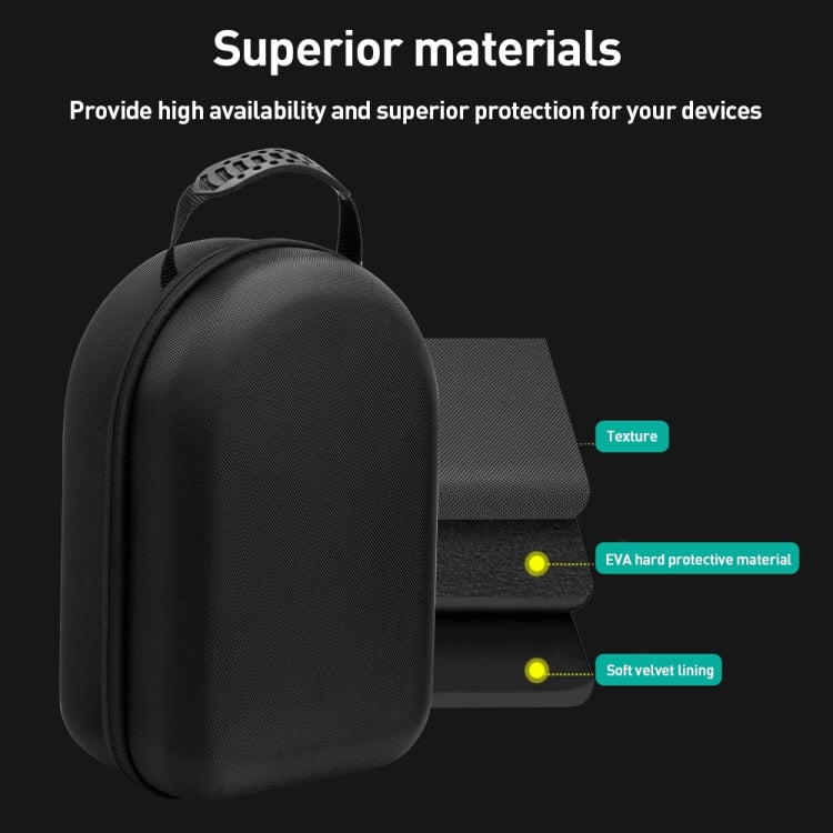 For Apple Vision Pro EVA Cloth Velvet Handle Waterproof Host Storage Bag(Black) - HoMEdemic™ 