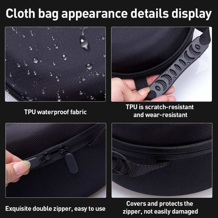 For Apple Vision Pro EVA Cloth Velvet Handle Waterproof Host Storage Bag(Black) - HoMEdemic™ 