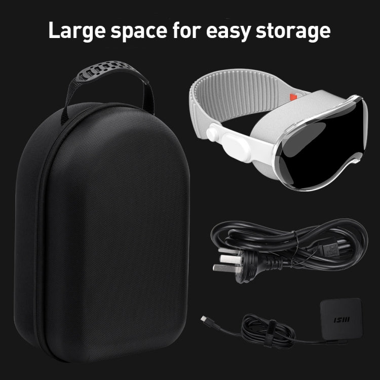 For Apple Vision Pro EVA Cloth Velvet Handle Waterproof Host Storage Bag(Black) - HoMEdemic™ 