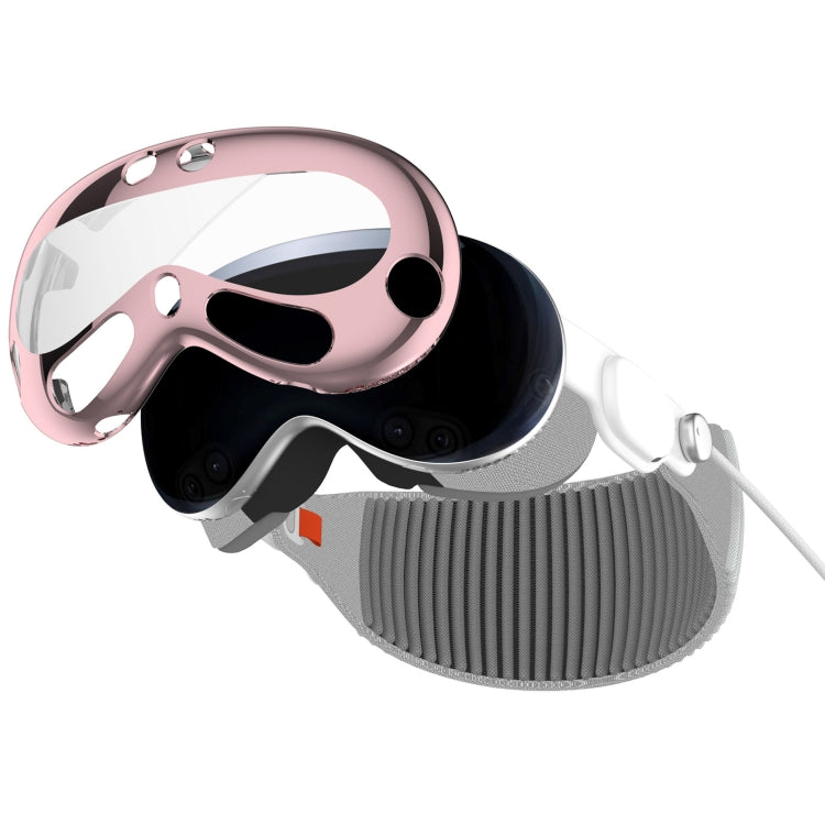 For Apple Vision Pro Electroplated TPU Protective Case VR Glasses Accessories(Pink) - HoMEdemic™ 