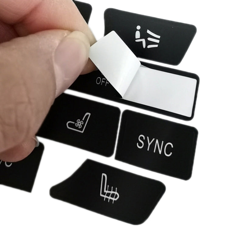 For BMW 5 Series/7 Series/X5/C6/F10/F01/F15 Air Conditioning Button Repair Sticker, Style: A 13pcs No OFF - HoMEdemic™ 