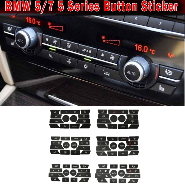 For BMW 5 Series/7 Series/X5/C6/F10/F01/F15 Air Conditioning Button Repair Sticker, Style: A 13pcs No OFF - HoMEdemic™ 