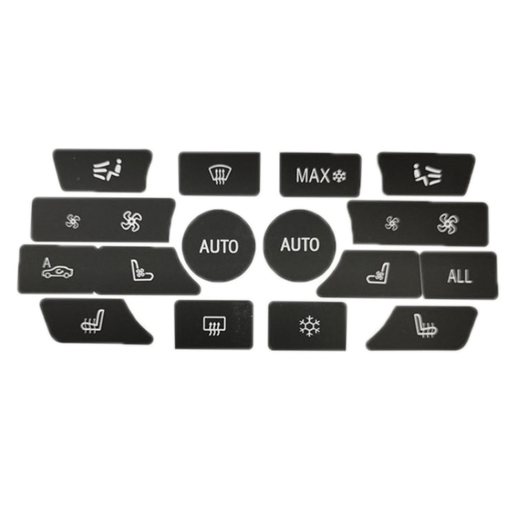 For BMW 5 Series/7 Series/X5/C6/F10/F01/F15 Air Conditioning Button Repair Sticker, Style: C 16pcs No OFF - HoMEdemic™ 