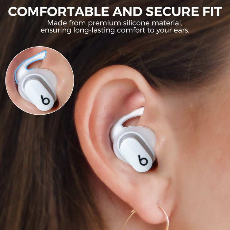 For Beats Studio Buds AhaStyle PT172 Earphone Silicone Ear Caps, Style: Earcap x 3+Case (White) - HoMEdemic™ 