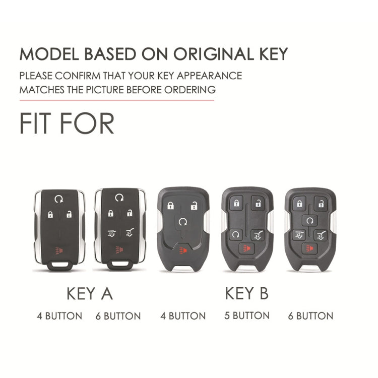 For Chevrolet GMC / Colorad 4-button C159 Car Key Leather Protective Case, 4-button - HoMEdemic™ 
