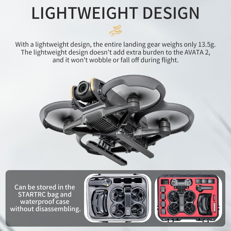 For DJI AVATA 2 STARTRC Folding Heightened Landing Gear Training Rack (Black) - HoMEdemic™ 