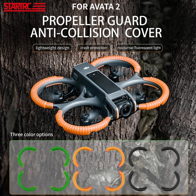 For DJI AVATA 2 STARTRC Propeller TPU Protective Guard Anti-collision Ring Cover(Black) - HoMEdemic™ 
