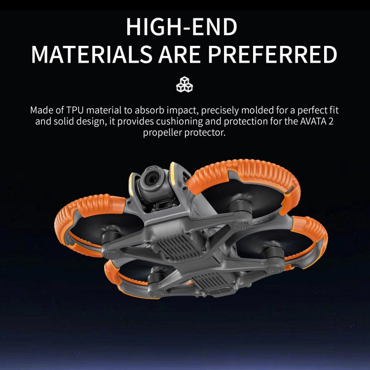 For DJI AVATA 2 STARTRC Propeller TPU Protective Guard Anti-collision Ring Cover(Black) - HoMEdemic™ 