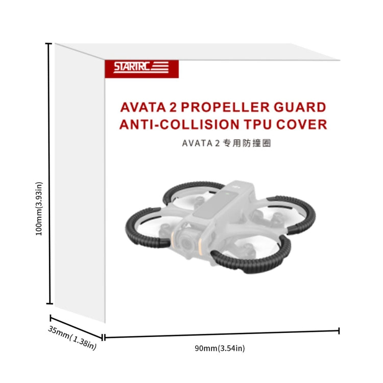 For DJI AVATA 2 STARTRC Propeller TPU Protective Guard Anti-collision Ring Cover(Black) - HoMEdemic™ 