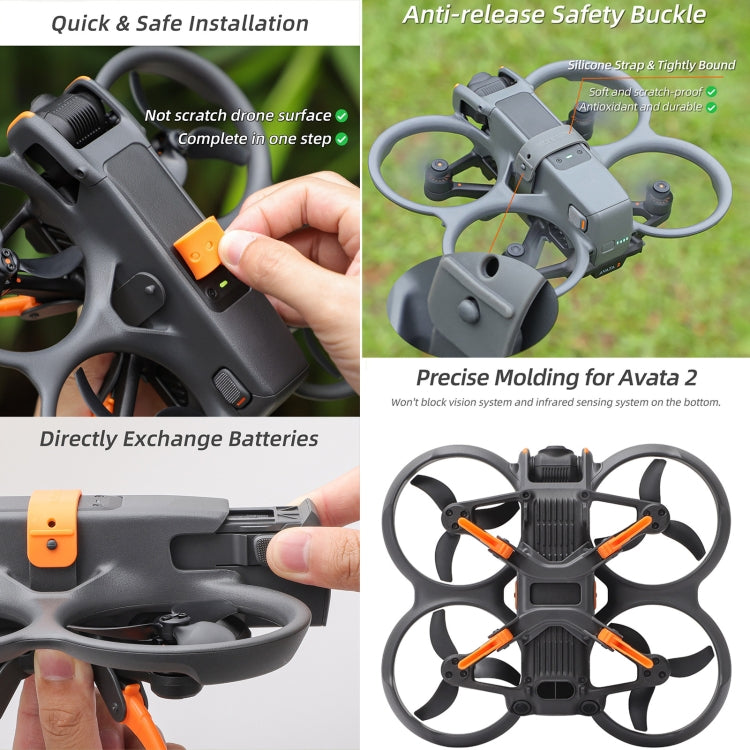 For DJI AVATA 2 Sunnylife LG797 Landing Gear Extensions Heightened Spider Gears Support Leg (Grey) - HoMEdemic™ 