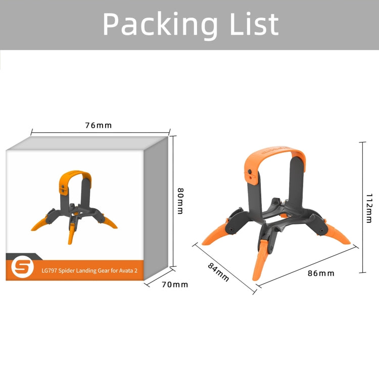 For DJI AVATA 2 Sunnylife LG797 Landing Gear Extensions Heightened Spider Gears Support Leg (Grey) - HoMEdemic™ 