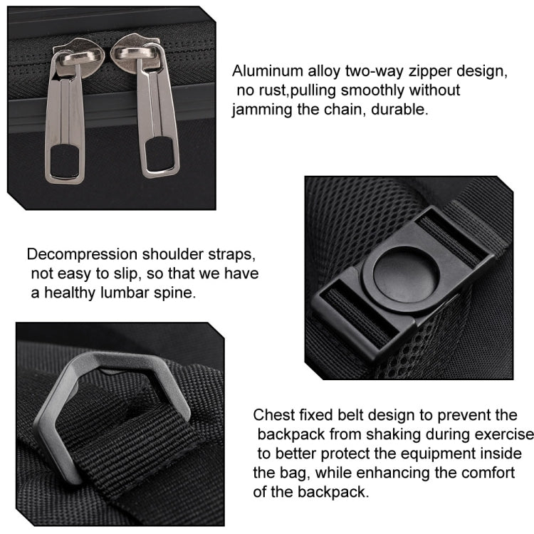 For DJI AVATA  Storage Bag Hard Shell Waterproof Shoulder Bag Backpack(Metal Gray) - HoMEdemic™ 