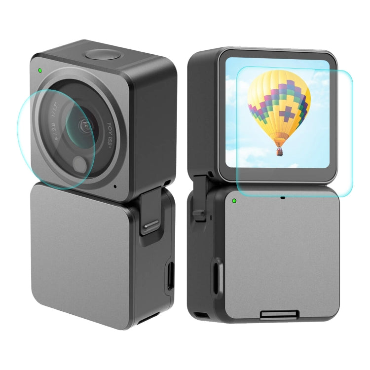 For DJI Action 2 ENKAY 0.2mm 9H Tempered Glass Screen Film, Version:Power Combo - HoMEdemic™ 