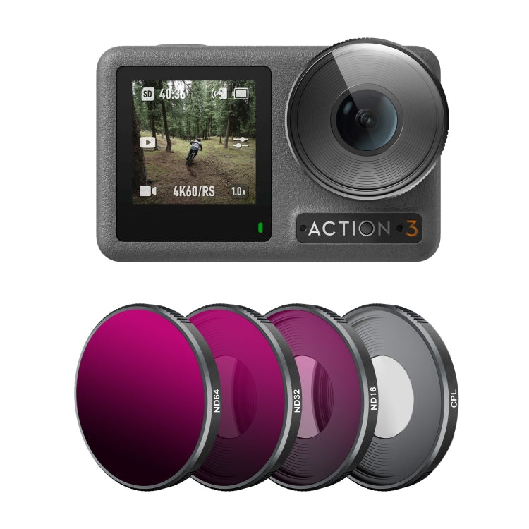 For DJI Action 3 STARTRC 4 in 1 ND16 + ND32 + ND64 + CPL Lens Filter - HoMEdemic™ 