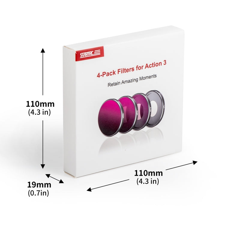 For DJI Action 3 STARTRC 4 in 1 ND16 + ND32 + ND64 + CPL Lens Filter - HoMEdemic™ 