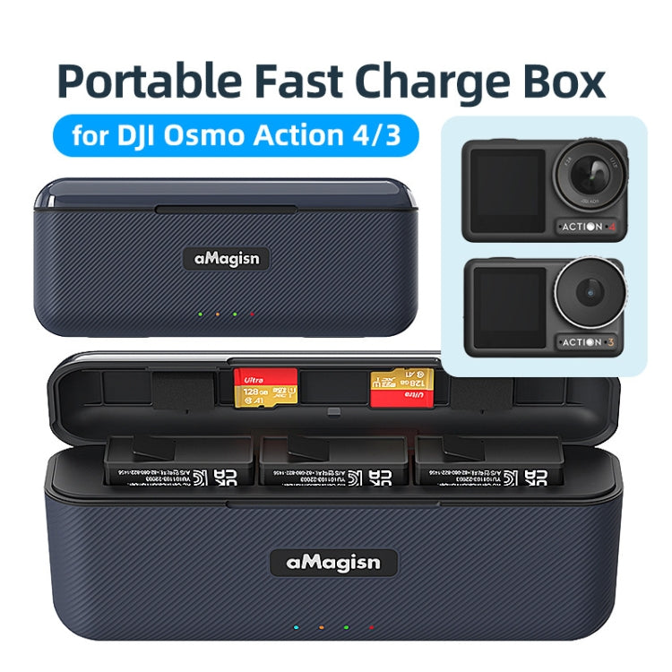 For DJI Action 4 / 3 aMagisn Fast Charge Charging Box Charger Sports Camera Accessories - HoMEdemic™ 