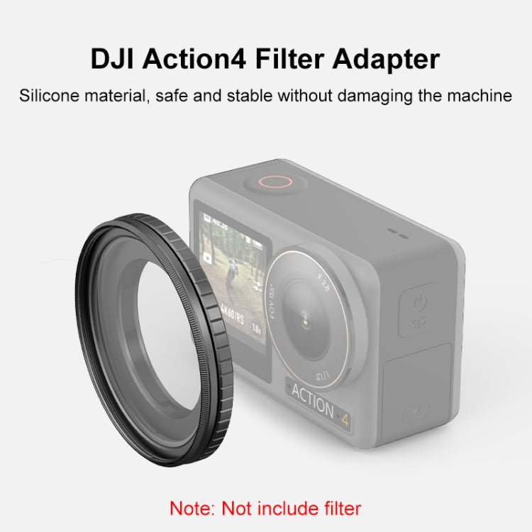 For DJI Action 5 Pro / 4 PULUZ Filter Holder Metal Protective Filter Frame (Black) - HoMEdemic™ 