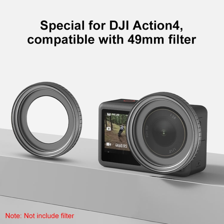 For DJI Action 5 Pro / 4 PULUZ Filter Holder Metal Protective Filter Frame (Black) - HoMEdemic™ 
