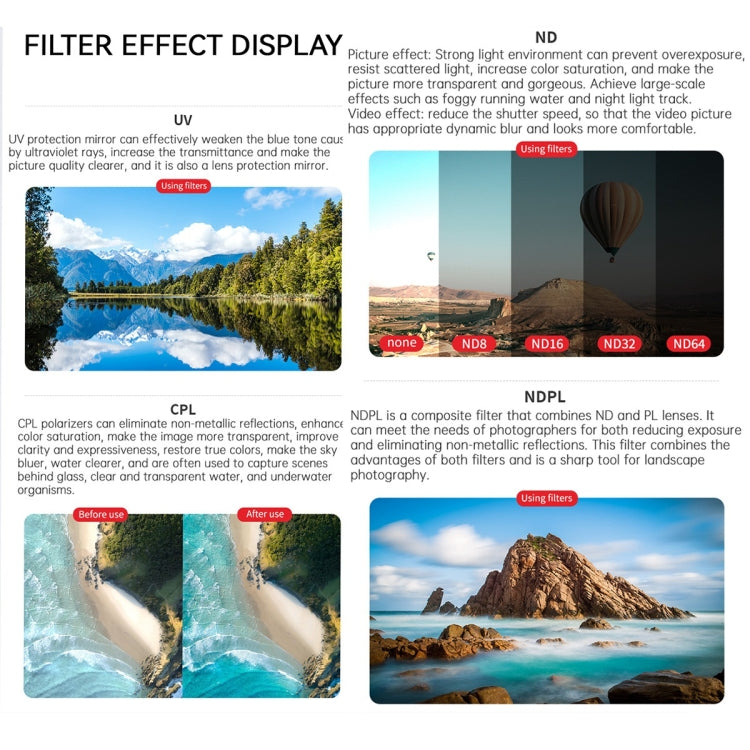 For DJI Air 3 JSR KB Series Drone Lens Filter, Filter:ND16 - HoMEdemic™ 