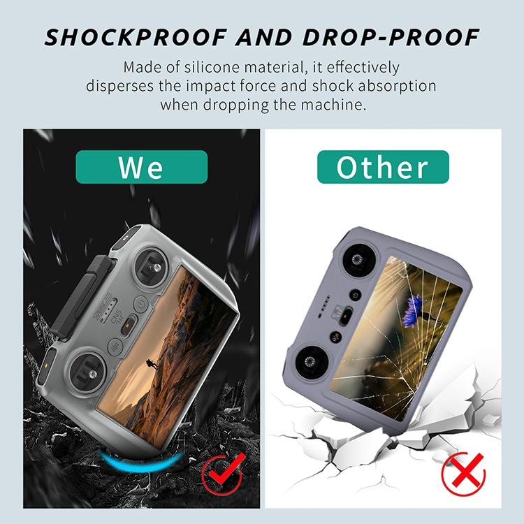 For DJI Air 3 / RC2 Remote Control STARTRC Silicone Shockproof Anti-scratch Case (Grey) - HoMEdemic™ 