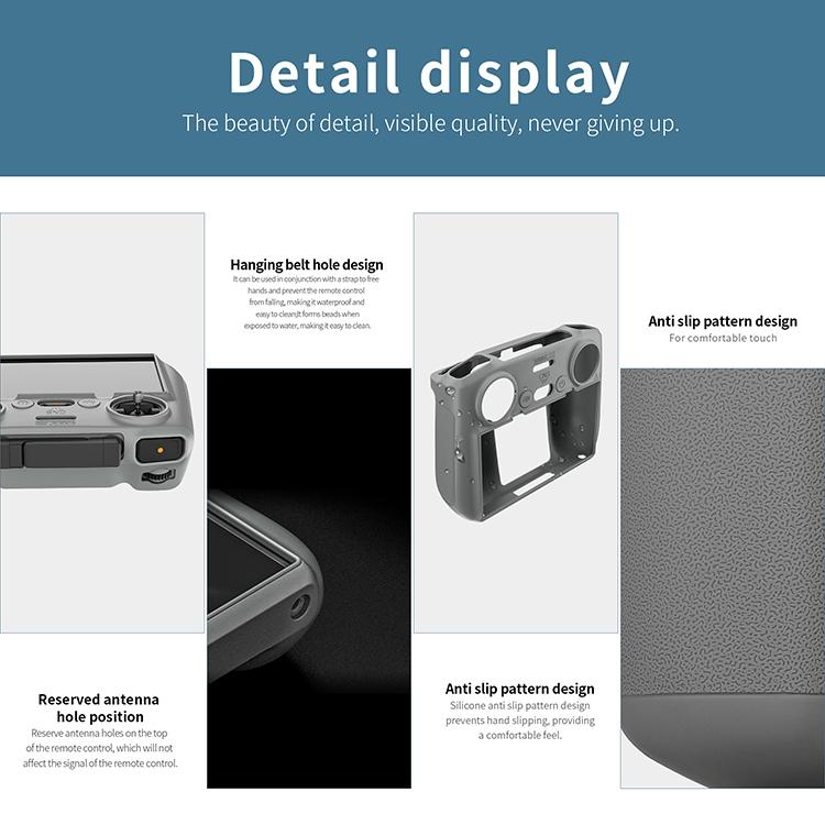 For DJI Air 3 / RC2 Remote Control STARTRC Silicone Shockproof Anti-scratch Case (Grey) - HoMEdemic™ 
