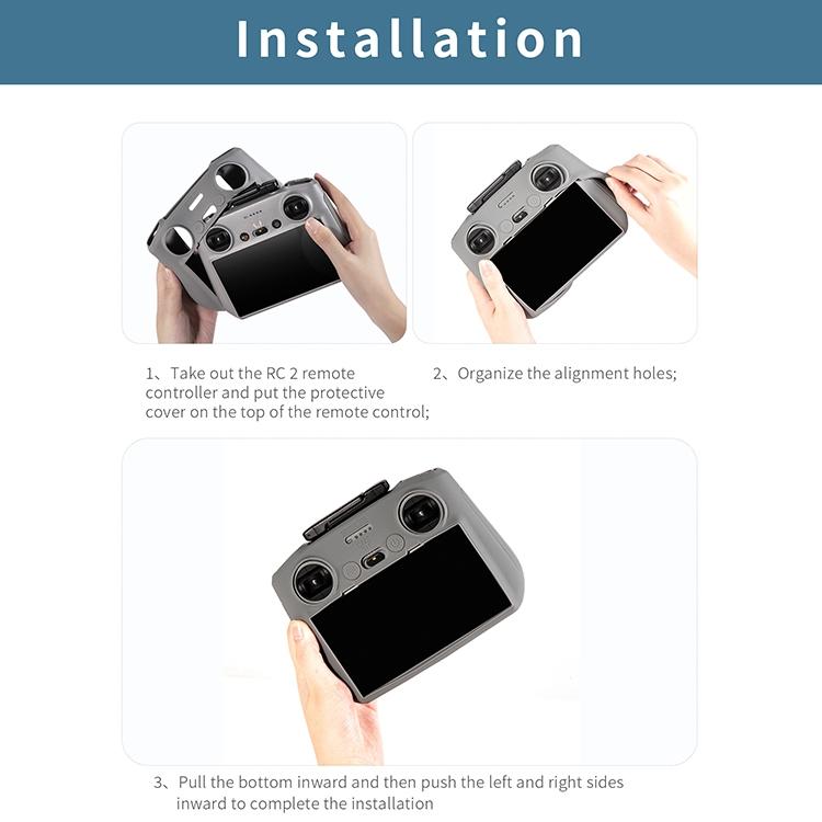 For DJI Air 3 / RC2 Remote Control STARTRC Silicone Shockproof Anti-scratch Case (Grey) - HoMEdemic™ 