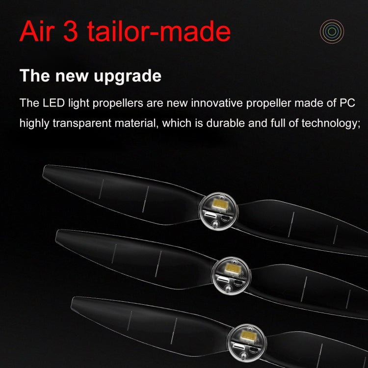 For DJI Air 3 STARTRC 2 Pairs Color LED Flash Lamp Low Noise Propellers (Transparent) - HoMEdemic™ 