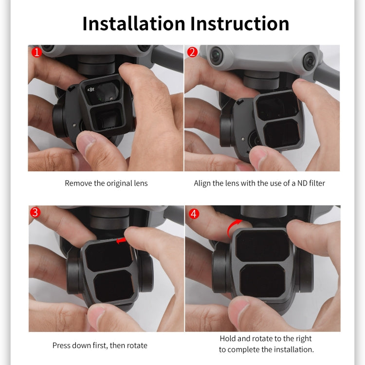 For DJI Air 3 STARTRC Drone Lens Filter, Lens:6 in 1 ND8/16/32/64 UV CPL - HoMEdemic™ 