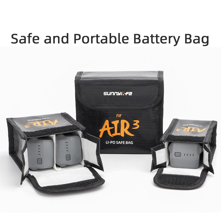 For DJI Air 3 Sunnylife Battery Explosion-proof Safe Bag Protective Li-Po Safe Bag For 2pcs Batteries - HoMEdemic™ 