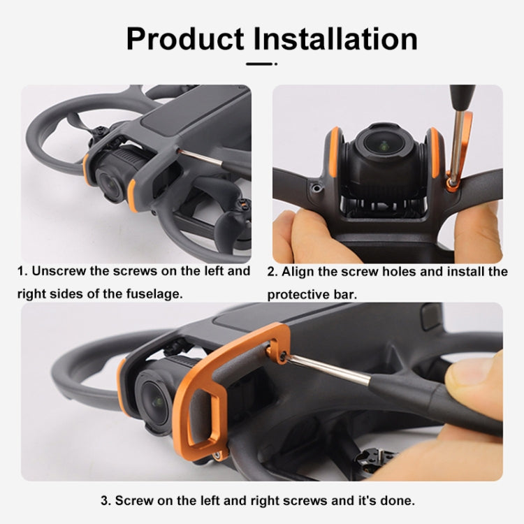 For DJI Avata 2 CQT Aluminum Alloy Drone Gimbal Lens Anti-collision Bumper(Orange) - HoMEdemic™ 