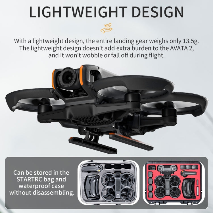 For DJI Avata 2 STARTRC Quick Release Folding Landing Gear Training Rack (Orange) - HoMEdemic™ 